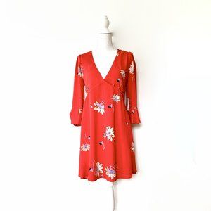 NWT Free People M red flowered dress